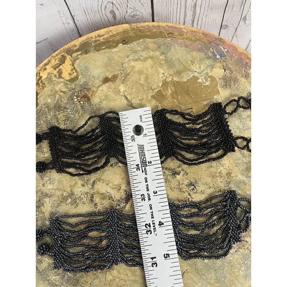 Bracelets Beaded Black & Gunmetal Gray magnet wrap Boho office work formal party